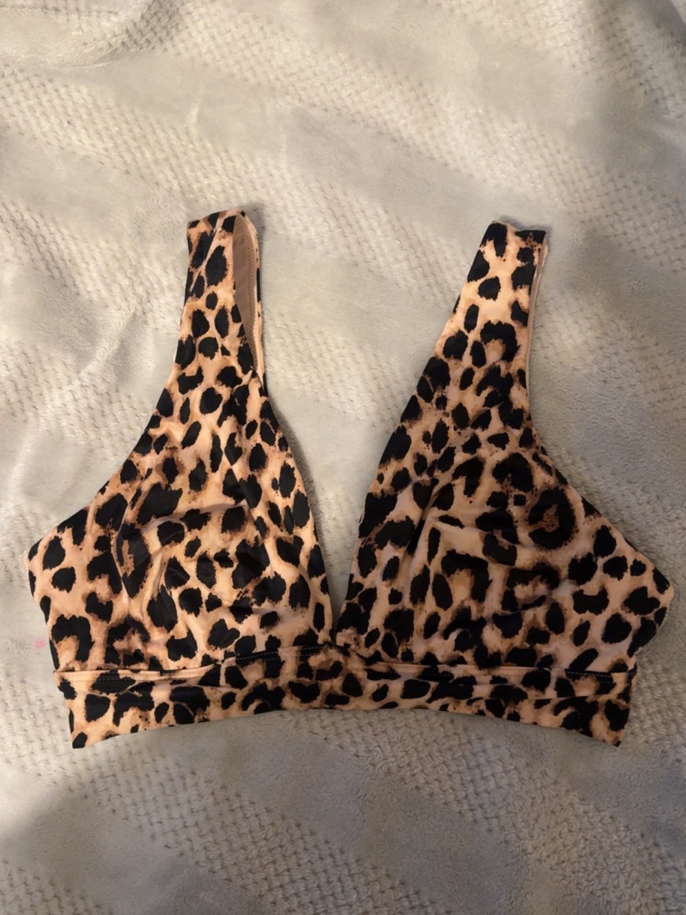 Leopard Print Bralette - Tan & Black